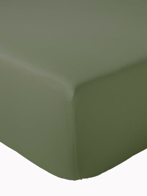 Drap housse en percale de coton uni PASSION PERCALE Bonnet de 30 cm - Kiabi