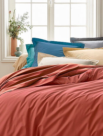 Drap housse en percale de coton uni PASSION PERCALE Bonnet de 30 cm