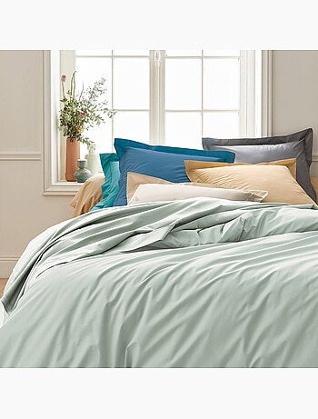 Drap housse en percale de coton uni PASSION PERCALE Bonnet de 30 cm