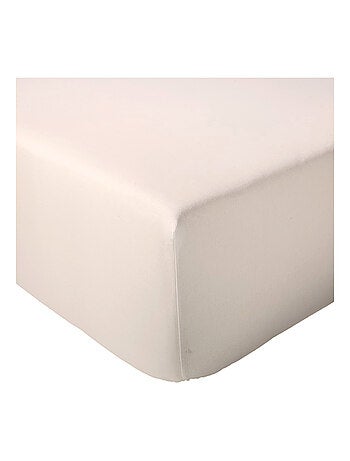 Drap housse en percale de coton uni PASSION PERCALE Bonnet de 40 cm