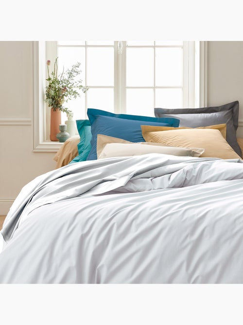 Drap housse en percale de coton uni PASSION PERCALE Bonnet de 40 cm - Kiabi