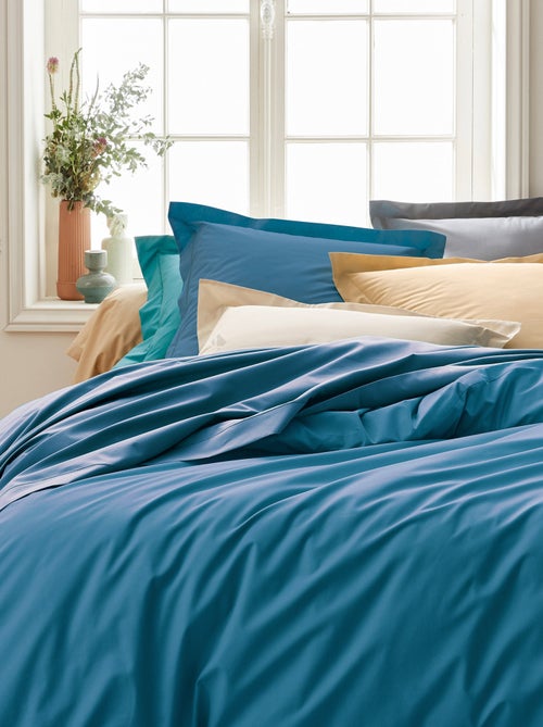 Drap housse en percale de coton uni PASSION PERCALE Bonnet de 40 cm - Kiabi