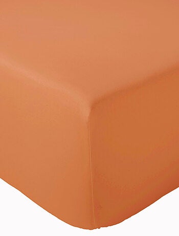 Drap housse en percale de coton uni PASSION PERCALE Bonnet de 40 cm