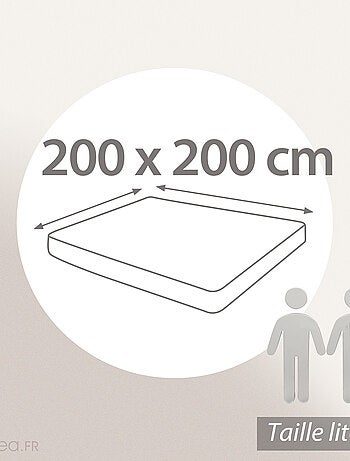 Drap housse en percale de coton uni PASSION PERCALE Bonnet de 40 cm