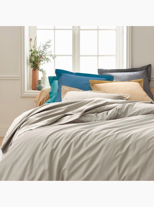 Drap housse en percale de coton uni PASSION PERCALE Bonnet de 40 cm - Kiabi