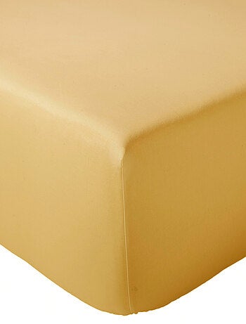 Drap housse en percale de coton uni PASSION PERCALE Bonnet de 40 cm