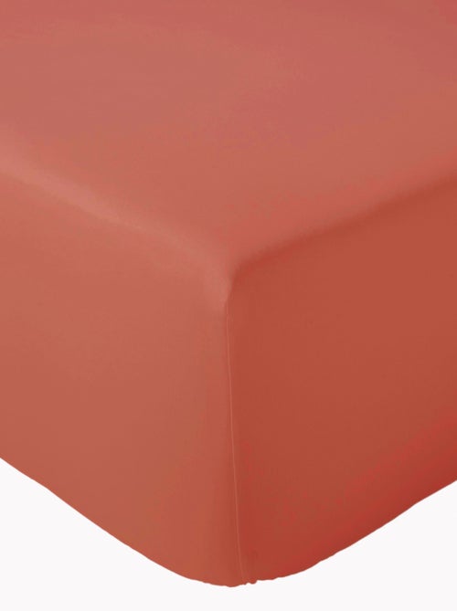 Drap housse en percale de coton uni PASSION PERCALE Bonnet de 40 cm - Kiabi