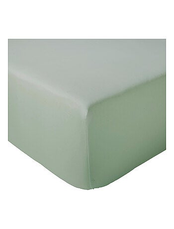 Drap housse en percale de coton uni PASSION PERCALE Bonnet de 40 cm