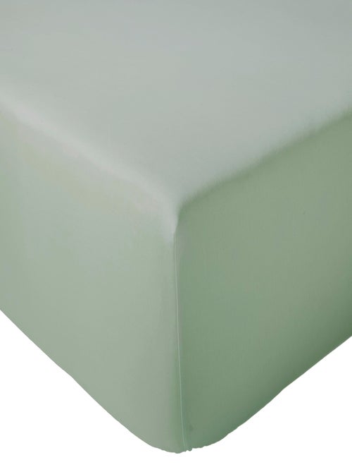 Drap housse en percale de coton uni PASSION PERCALE Bonnet de 40 cm - Kiabi