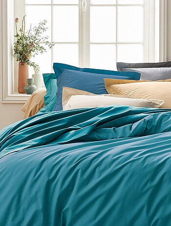 Drap housse en percale de coton uni PASSION PERCALE Bonnet de 40 cm