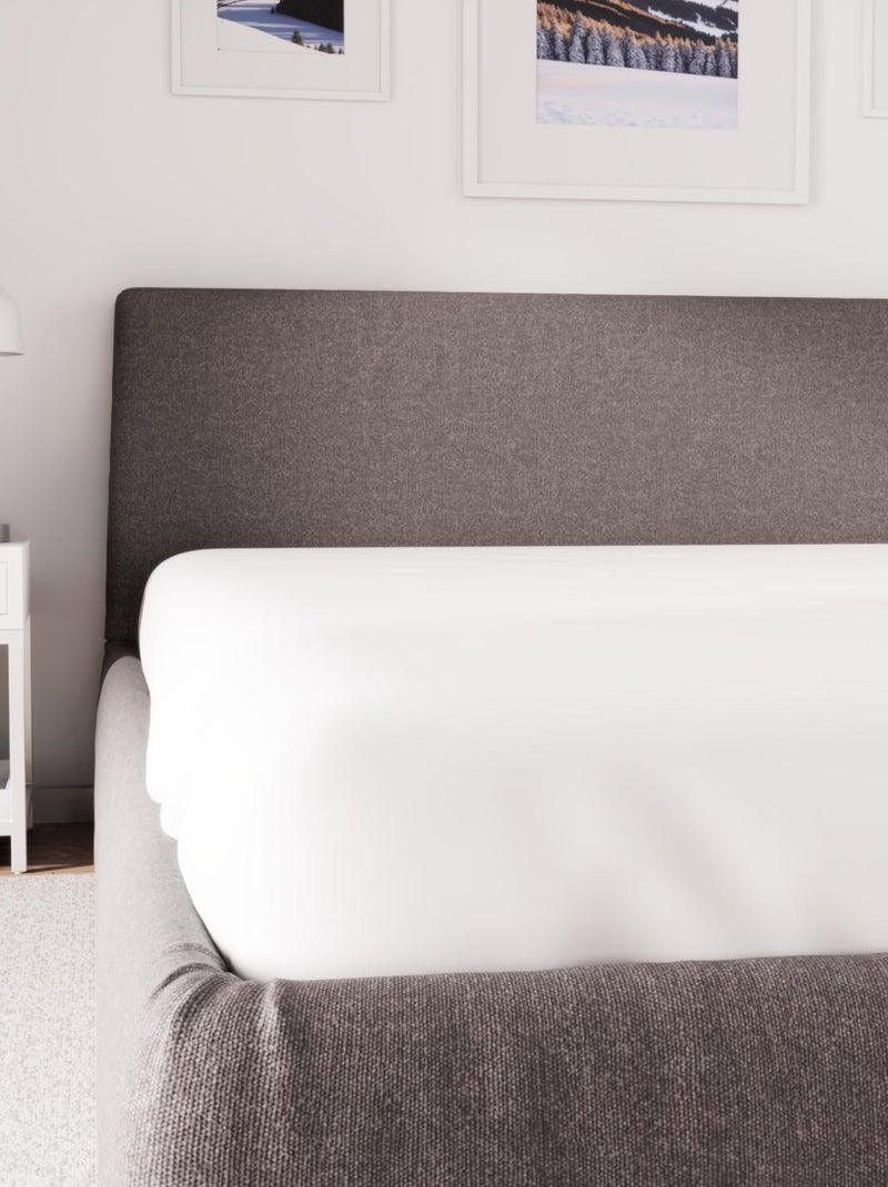 Drap housse en polycoton PERCALE, par Soleil d'ocre Blanc - Kiabi