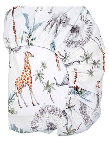 Drap-housse en satin de coton, Safari SEVIRA KIDS