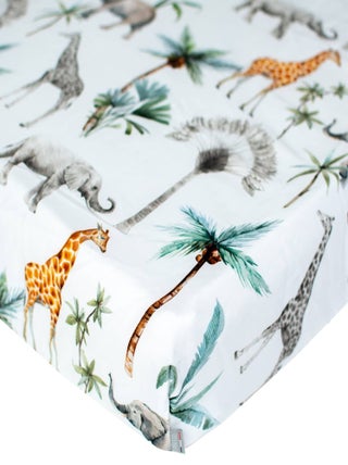 Drap-housse en satin de coton, Safari SEVIRA KIDS