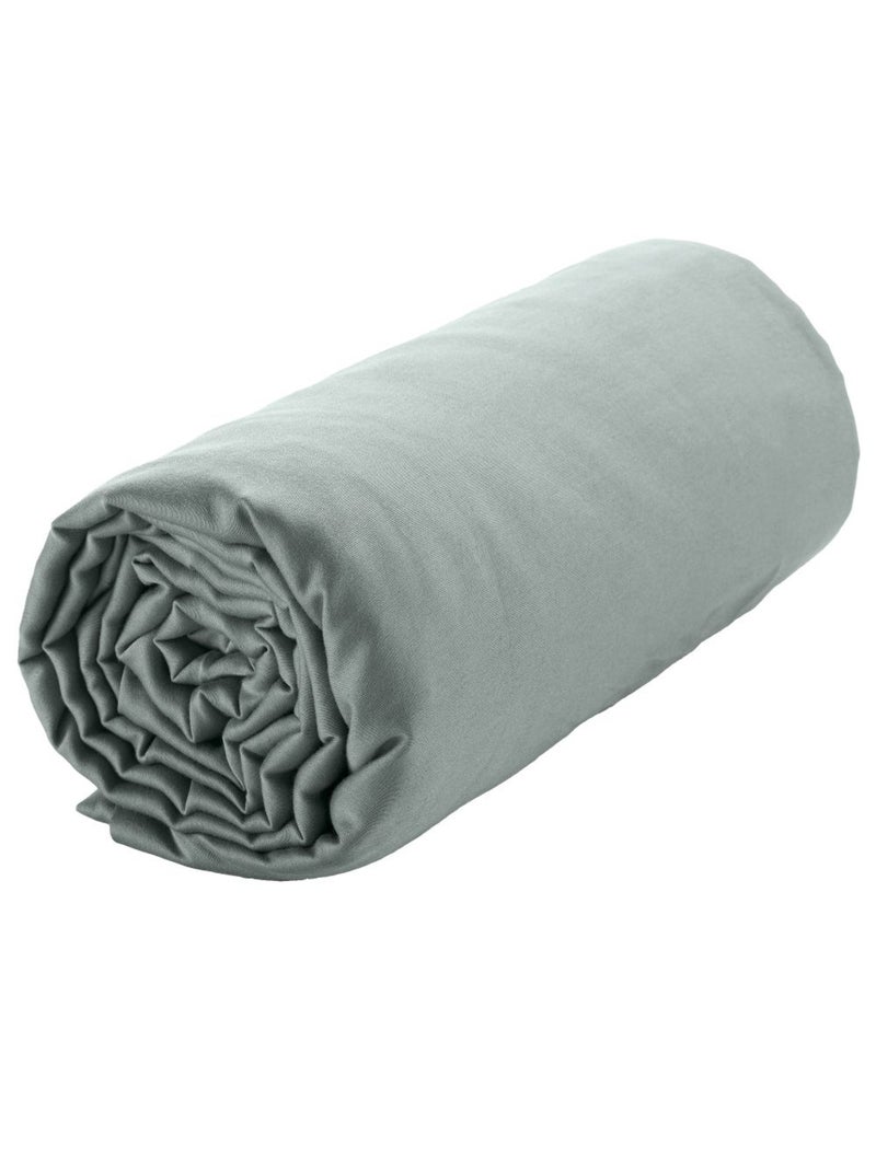 Drap housse en Satin de Coton Vert - Kiabi