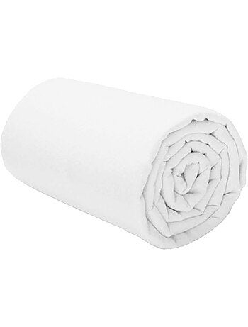 Drap housse enfant blanc 90 x 190 cm