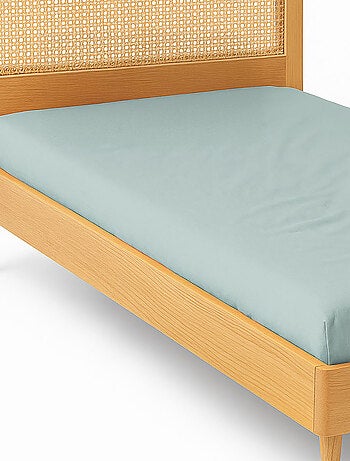 Drap housse enfant bleu 90 x 190 cm
