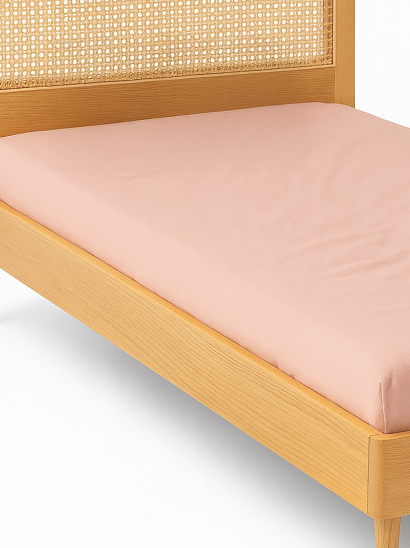 Drap housse enfant bois de rose 90 x 190 cm Rose - Kiabi