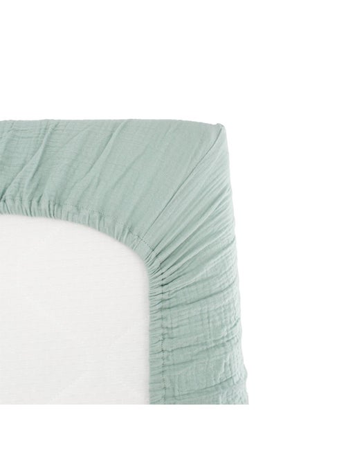 Drap housse enfant double gaze de coton extra doux - Kiabi