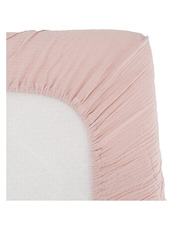 Drap housse enfant double gaze de coton extra doux