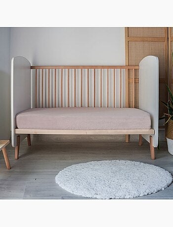 Drap housse enfant double gaze de coton extra doux