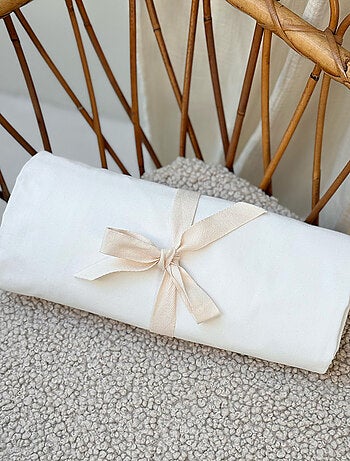 Drap housse enfant écru 90 x 190 cm