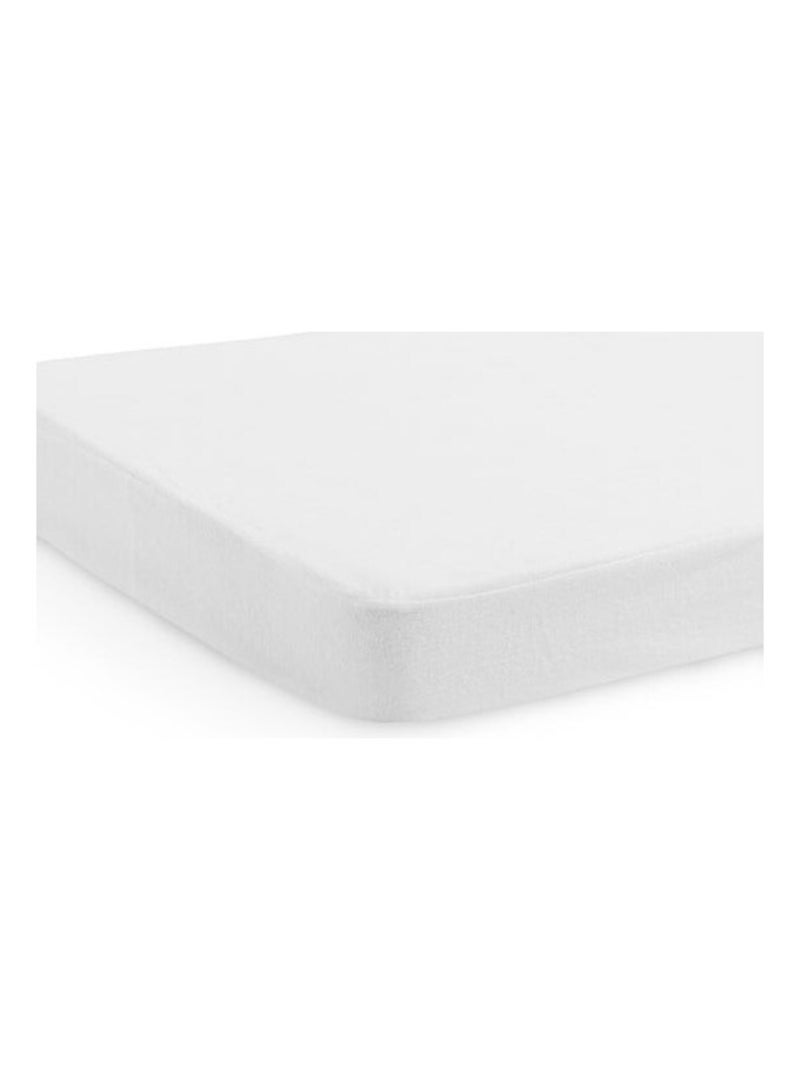 Drap housse Eponge Imperméable en coton Jollein Blanc - Kiabi