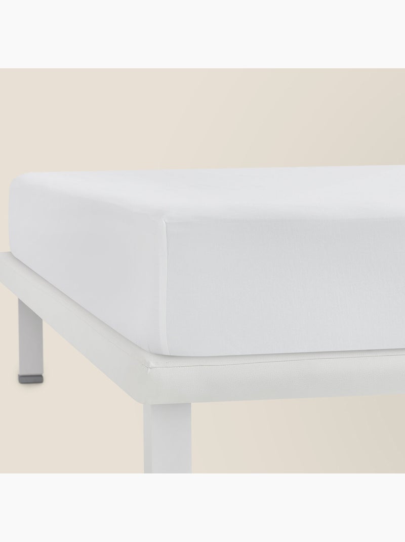 Drap Housse et Protège-matelas 2 en 1 Imperméable et Respirant Blanc - Kiabi