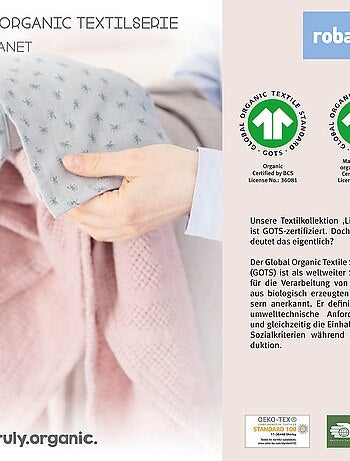 Drap housse extensible en coton bio 'safe asleep®' - ROBA