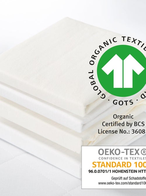 Drap housse extensible en coton bio 'safe asleep®' - ROBA - Kiabi