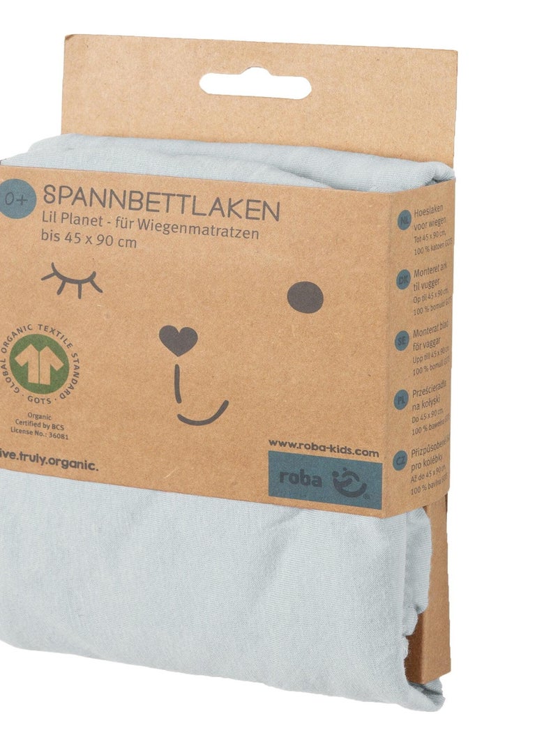 Drap housse extensible pour berceau - ROBA 'lil planet' Bleu clair - Kiabi