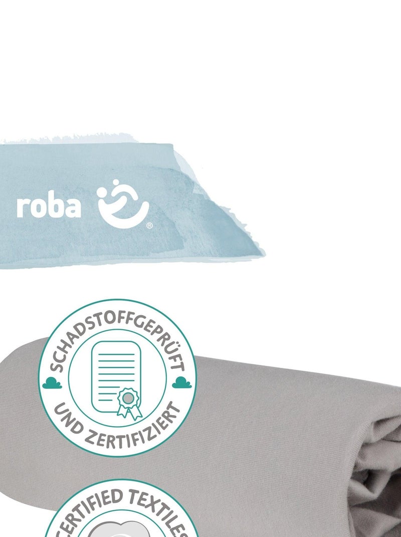 Drap housse extensible pour berceau - ROBA 'lil planet' Gris - Kiabi