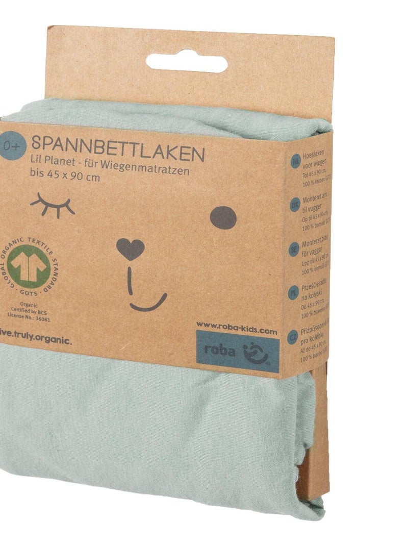 Drap housse extensible pour matelas bébé - ROBA 'lil planet' Vert - Kiabi
