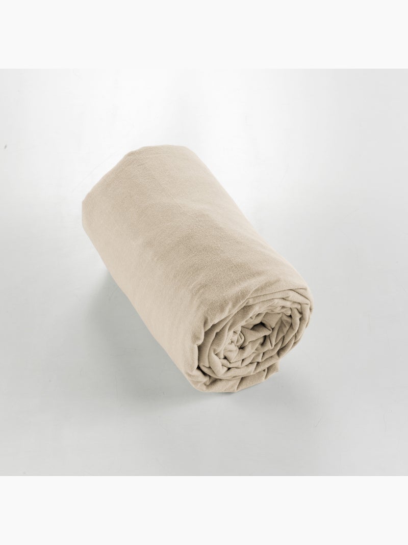 Drap-Housse – Flanelle Chaude et douce – Bonnet 30 cm – Candice Beige - Kiabi