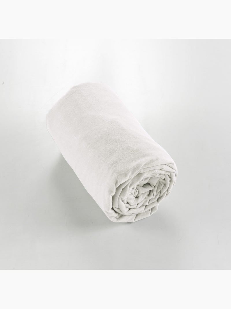 Drap-Housse – Flanelle Chaude et douce – Bonnet 30 cm – Candice Blanc - Kiabi