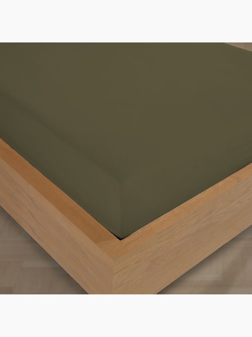 Drap housse Flanelle de coton kaki - Kiabi Drap housse Flanelle de coton kaki - Kiabi