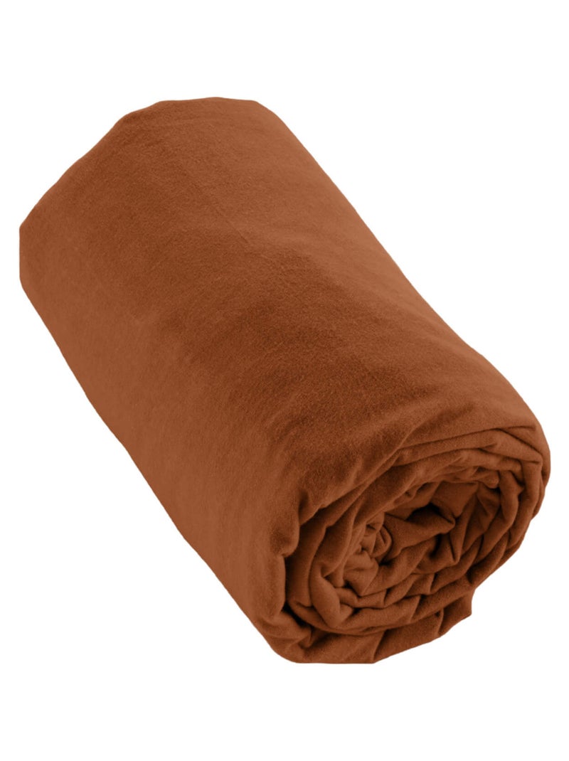 Drap housse flanelle Orange - Kiabi