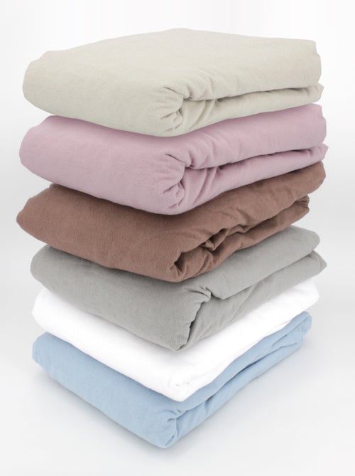 Drap housse flanelle unie WALES - Kiabi