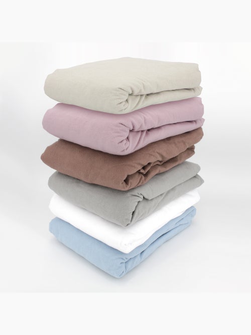 Drap housse flanelle unie WALES - Kiabi