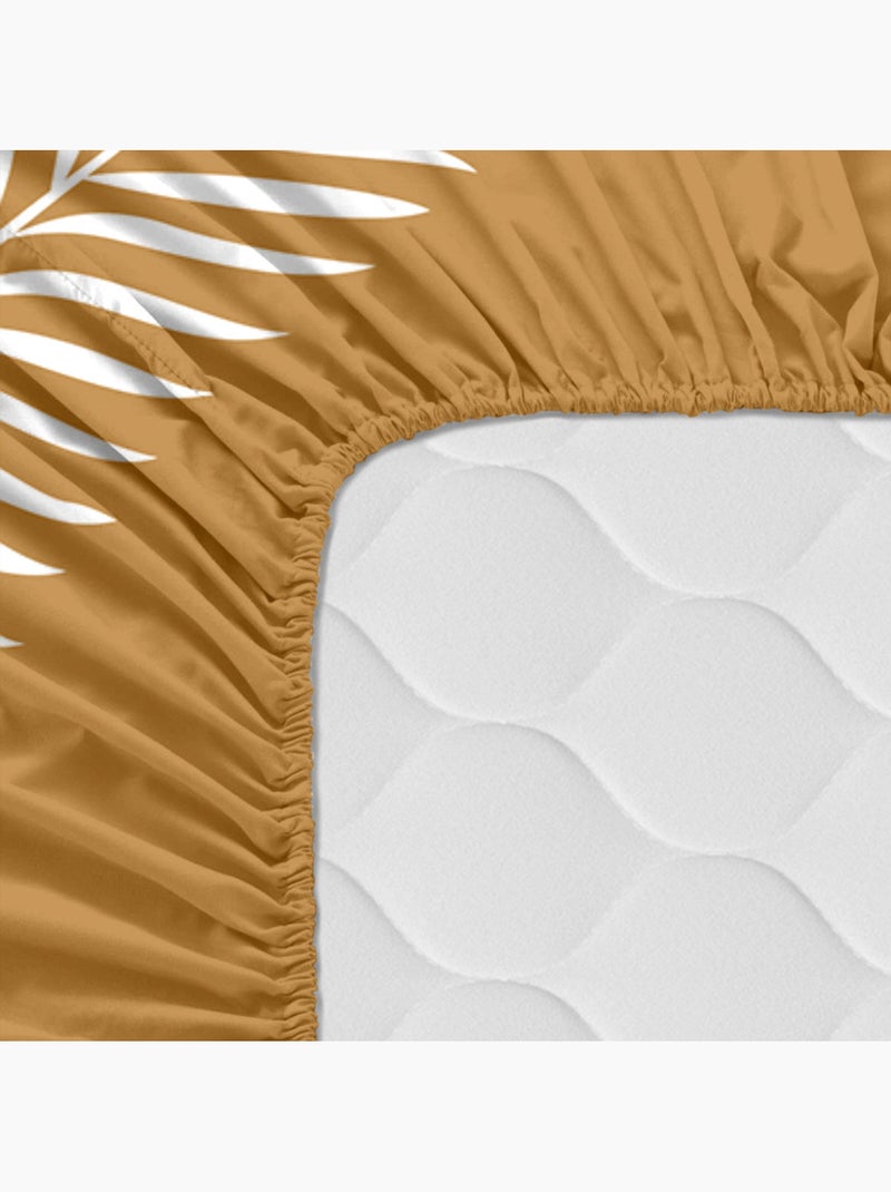 Drap-housse Foliage "Happyfriday" Blanc - Kiabi