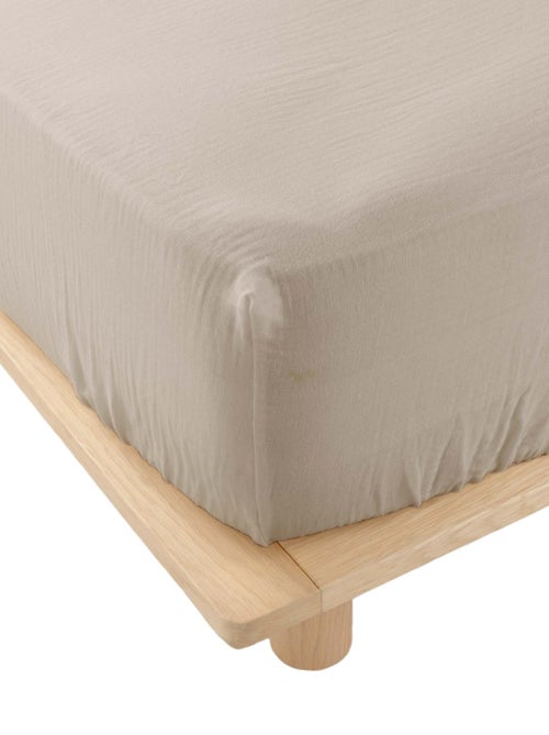 Drap Housse Gaze Coton tendance uni - Kiabi