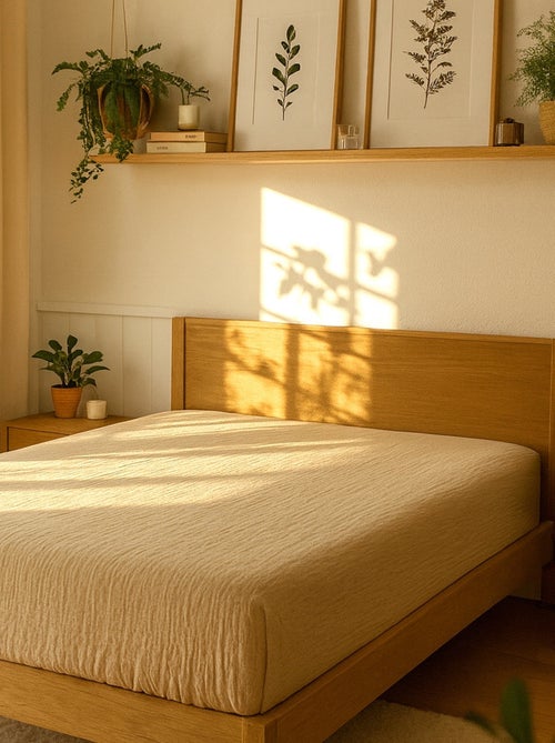 Drap Housse Gaze de coton - Bonnet 30 Cm - Plusieurs Tailles - Plusieurs Coloris - Kiabi