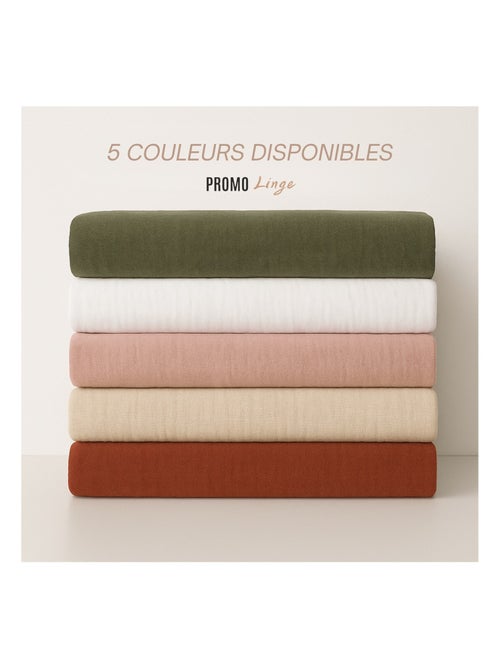 Drap Housse Gaze de coton - Bonnet 30 Cm - Plusieurs Tailles - Plusieurs Coloris - Kiabi