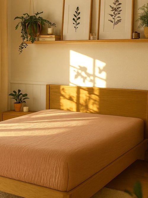 Drap Housse Gaze de coton - Bonnet 30 Cm - Plusieurs Tailles - Plusieurs Coloris - Kiabi