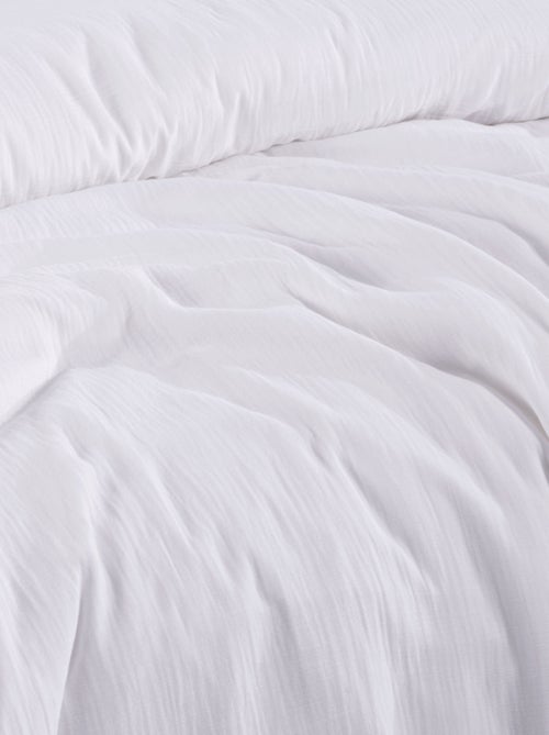 Drap housse gaze de coton blanc - Kiabi Drap housse gaze de coton blanc - Kiabi