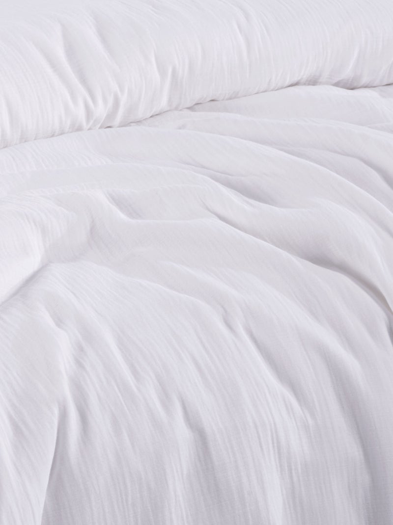 Drap housse gaze de coton blanc Blanc - Kiabi