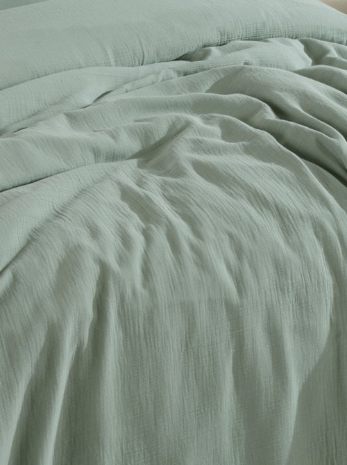 Drap housse gaze de coton céladon - Kiabi Drap housse gaze de coton céladon - Kiabi