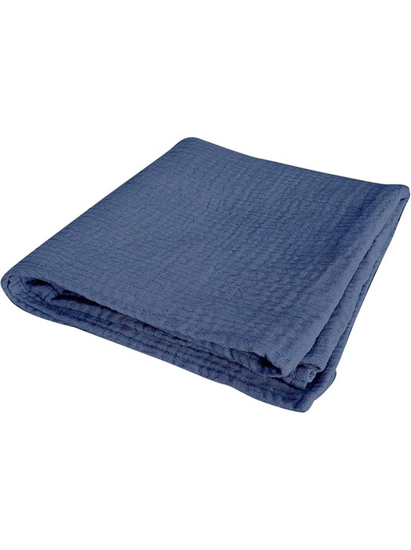 Drap housse Gaze de coton Douceur d'Intérieur Bleu - Kiabi