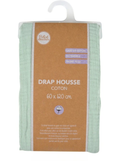 Drap housse Gaze de coton Douceur d'Intérieur - Kiabi