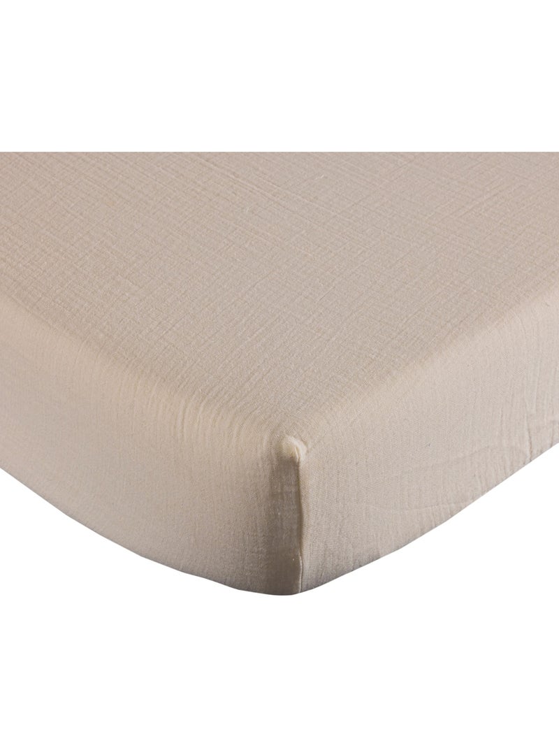 Drap housse gaze de coton Ecru - Kiabi