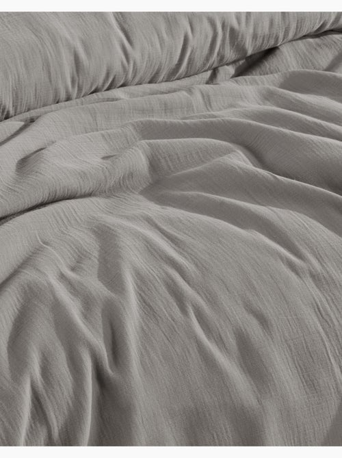 Drap housse gaze de coton gris - Kiabi Drap housse gaze de coton gris - Kiabi